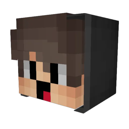 Evi696 Minecraft avatar head, 3D render