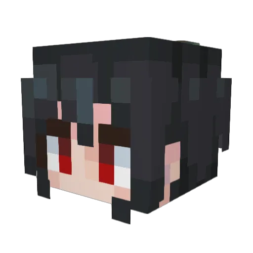 EvianSny Minecraft avatar head, 3D render