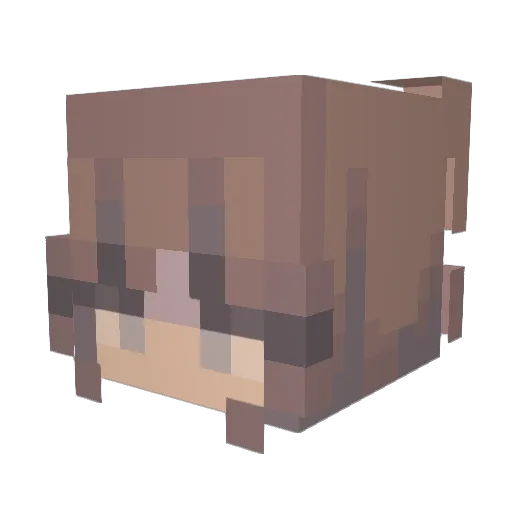 Evica3 Minecraft avatar head, 3D render
