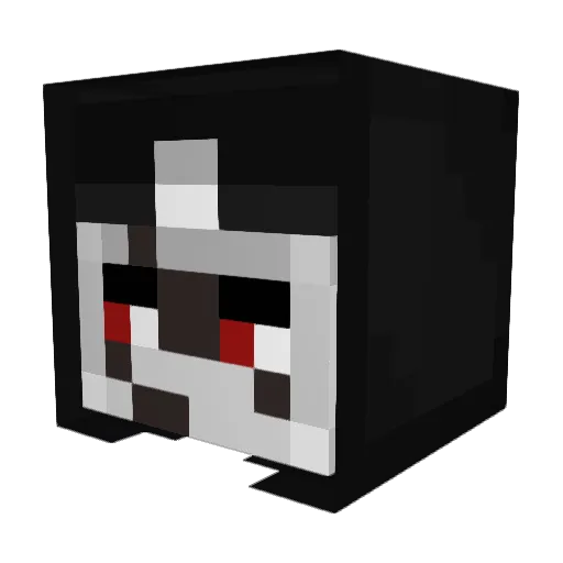 Evichann Minecraft avatar head, 3D render