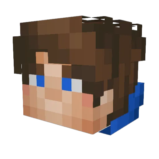 Evictable17 Minecraft avatar head, 3D render