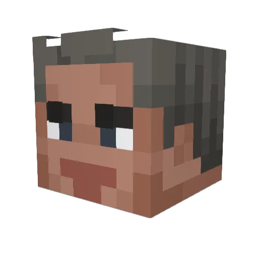 EvidentP1 Minecraft avatar head, 3D render