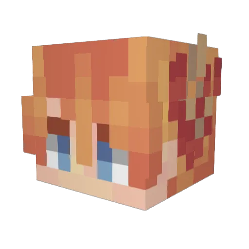 Evidential Minecraft avatar head, 3D render