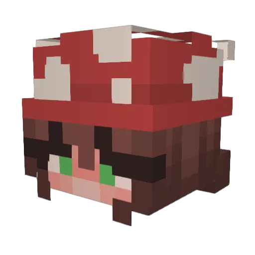 Evie1428 Minecraft avatar head, 3D render
