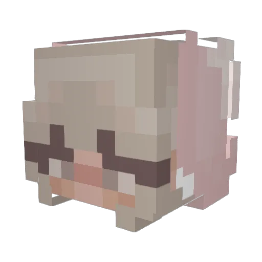 Evie1905 Minecraft avatar head, 3D render