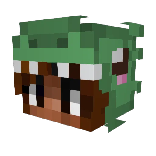Evie350 Minecraft avatar head, 3D render