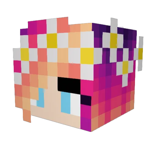 EvieD910 Minecraft avatar head, 3D render