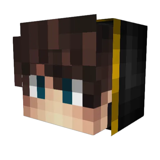 EvieO Minecraft avatar head, 3D render