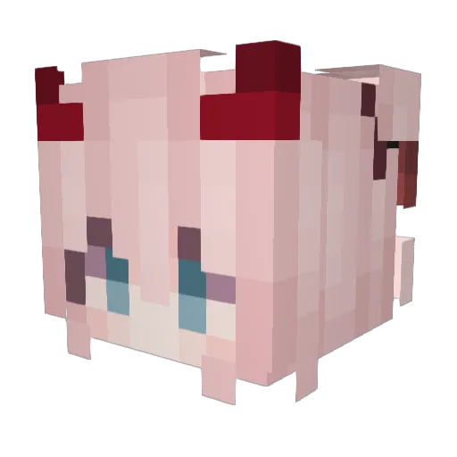 EvieSun Minecraft avatar head, 3D render