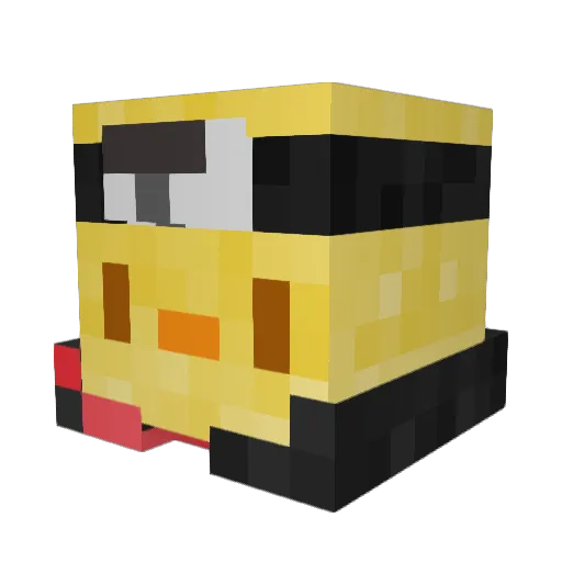 Evieblue05 Minecraft avatar head, 3D render