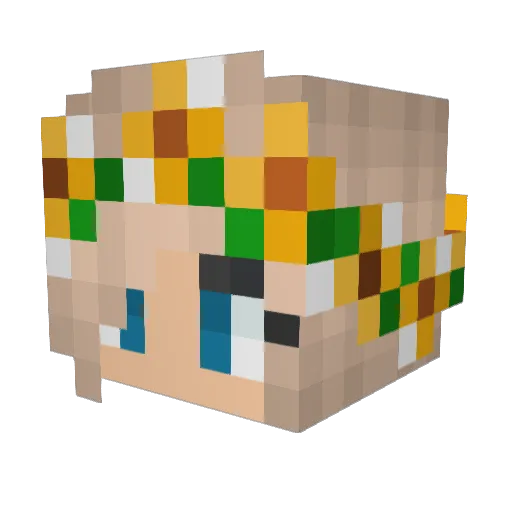 Evieeee12 Minecraft avatar head, 3D render
