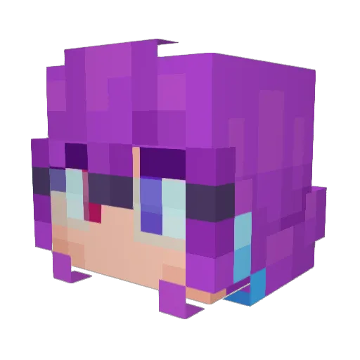 Evienator7 Minecraft avatar head, 3D render