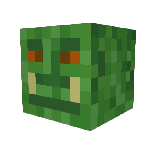 Evigma Minecraft avatar head, 3D render