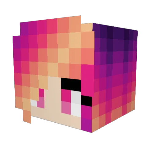 Eviii Minecraft avatar head, 3D render