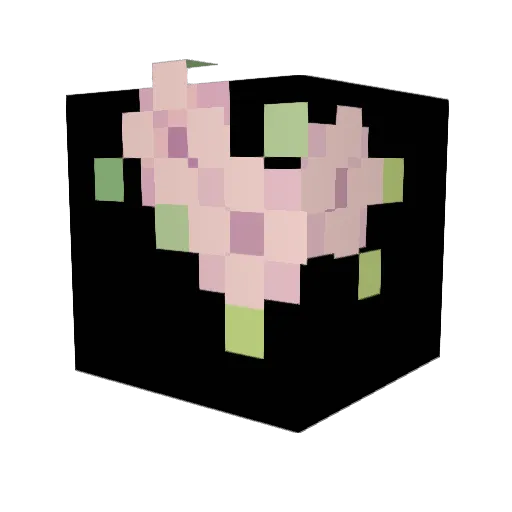 Evijung Minecraft avatar head, 3D render