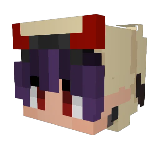 Evikyu Minecraft avatar head, 3D render