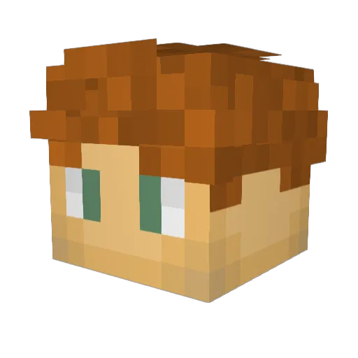 Evil3_ Minecraft avatar head, 3D render