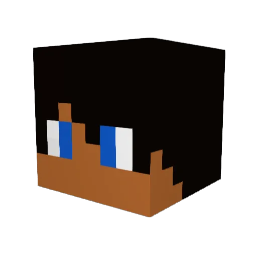 EvilCloak Minecraft avatar head, 3D render