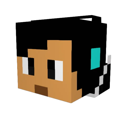 EvilDarkxX Minecraft avatar head, 3D render