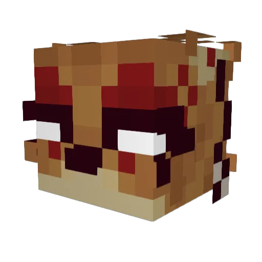 EvilDash Minecraft avatar head, 3D render