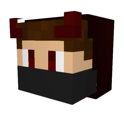 EvilDevil20 Minecraft avatar head, 3D render