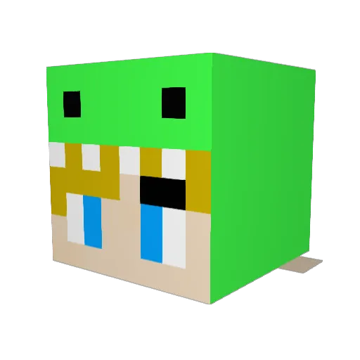 EvilDinosaur377 Minecraft avatar head, 3D render