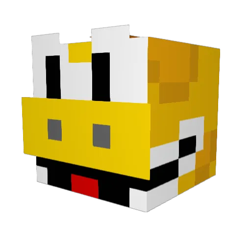 EvilDrPenguin Minecraft avatar head, 3D render