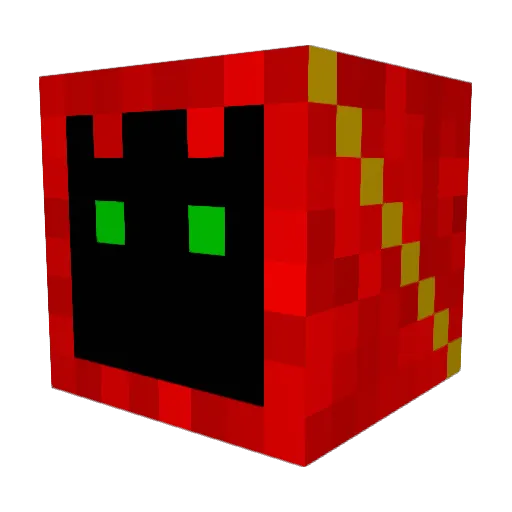 EvilDragonBoss Minecraft avatar head, 3D render