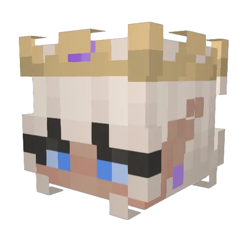 EvilEvilOoF Minecraft avatar head, 3D render