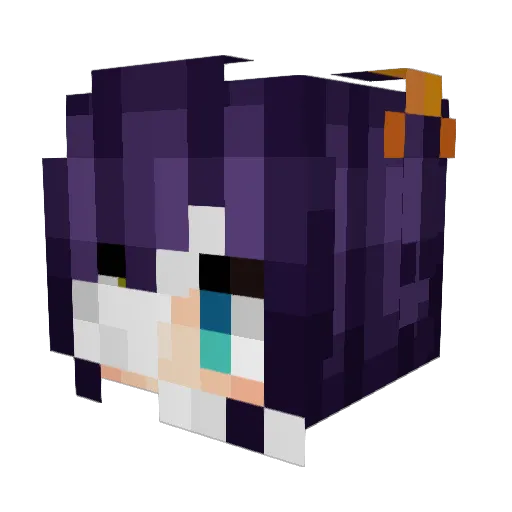 EvilEyeRR Minecraft avatar head, 3D render