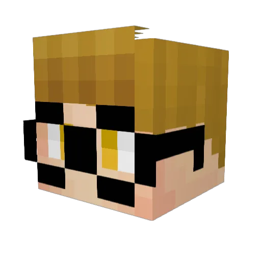EvilEystreem Minecraft avatar head, 3D render