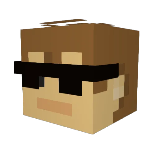 EvilForcez Minecraft avatar head, 3D render