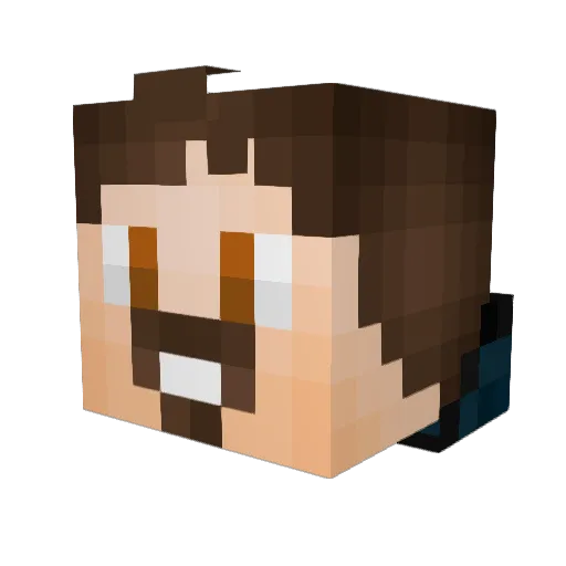 EvilFranz Minecraft avatar head, 3D render