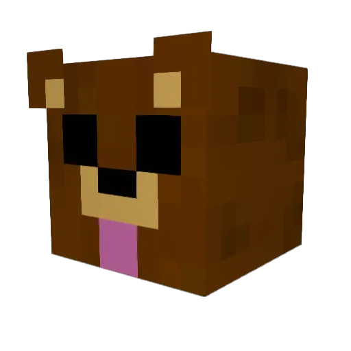 EvilG Minecraft avatar head, 3D render