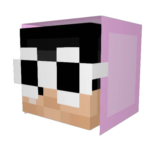 EvilGGA Minecraft avatar head, 3D render