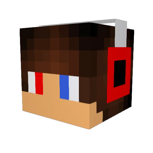 EvilGames13 Minecraft avatar head, 3D render