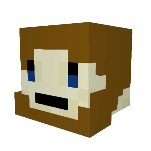 EvilGaming18 Minecraft avatar head, 3D render