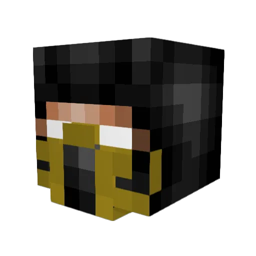 EvilHampster Minecraft avatar head, 3D render