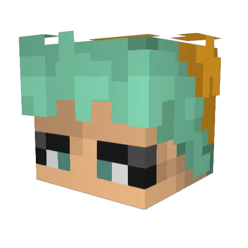 EvilHawk Minecraft avatar head, 3D render