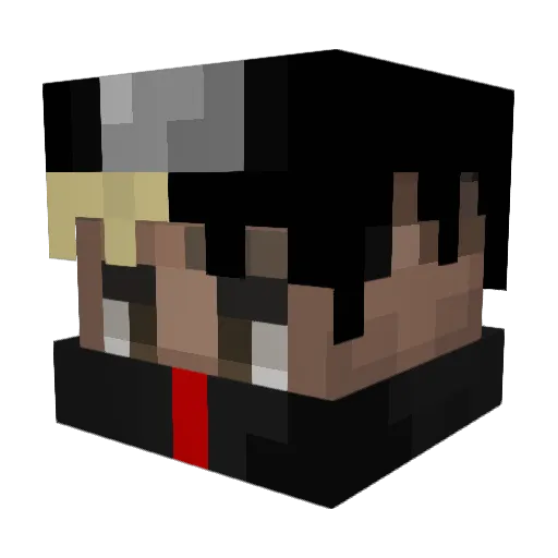 EvilIntruder Minecraft avatar head, 3D render