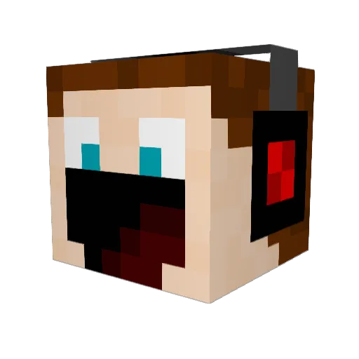 EvilKell Minecraft avatar head, 3D render