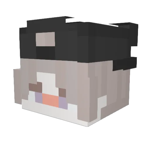 EvilLylku Minecraft avatar head, 3D render