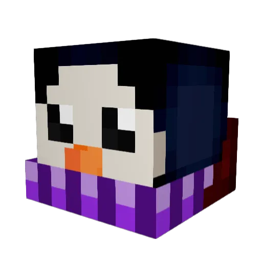 EvilMarshmallows Minecraft avatar head, 3D render