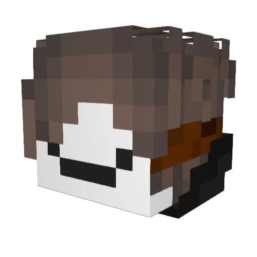 EvilMondo Minecraft avatar head, 3D render