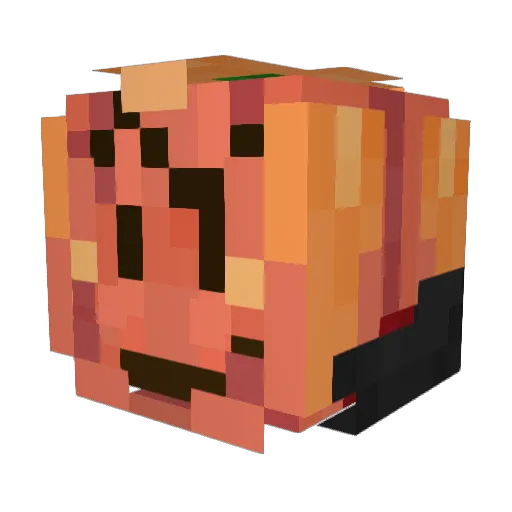 EvilNubz Minecraft avatar head, 3D render