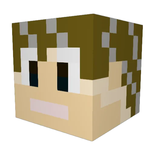 EvilOne1972 Minecraft avatar head, 3D render