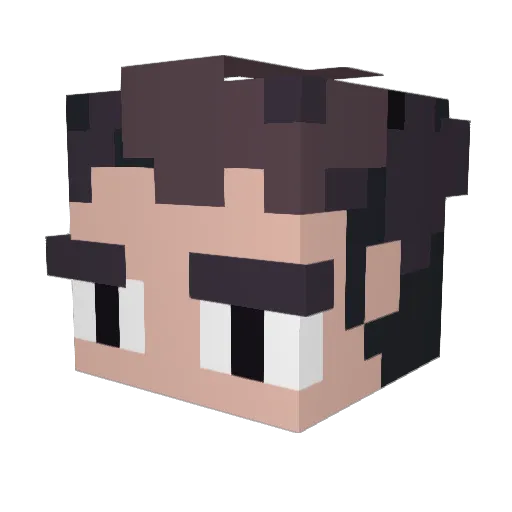 EvilSepy Minecraft avatar head, 3D render