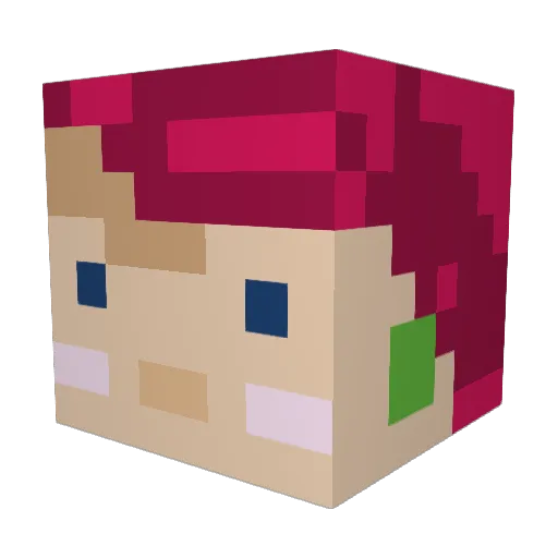EvilStud Minecraft avatar head, 3D render
