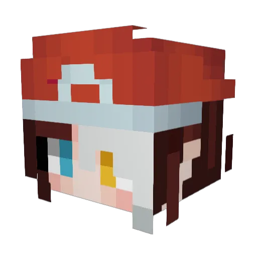 EvilSykes Minecraft avatar head, 3D render