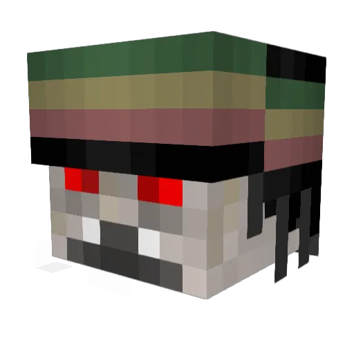 EvilTowelie Minecraft avatar head, 3D render